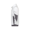 Sweat-shirt de travail zippé coudes renforcés Cordura Stretch Blanc/gris anthracite – Dassy Velox