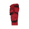 Bermuda de travail multipoches stretch quadri-directionnel Rouge/noir – Dassy Trix