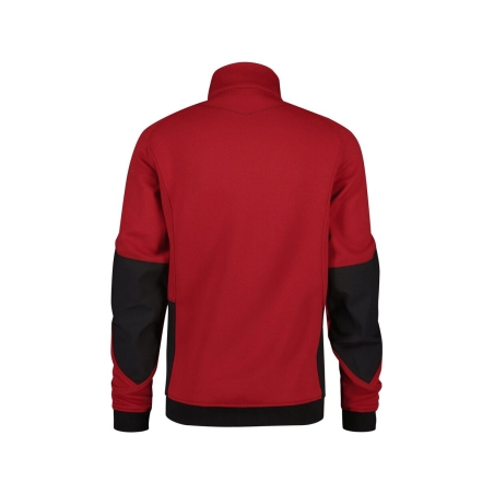 Sweat-shirt de travail zippé coudes renforcés Cordura Stretch Rouge/noir – Dassy Velox