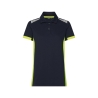 Polo de travail femme respirant avec détails réfléchissants Bleu nuit/jaune fluo – Dassy Veracruz Women