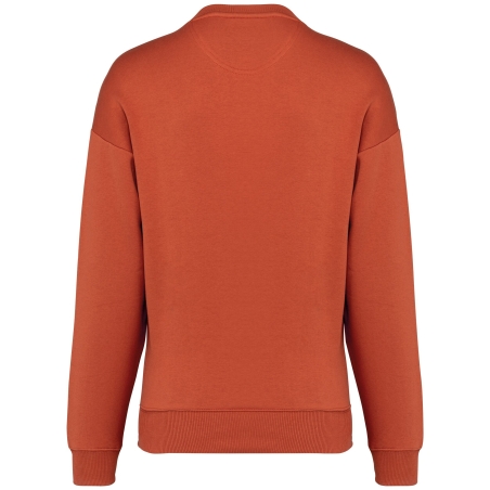 Sweat oversize col rond écoresponsable Rouge – Native Spirit – vue 2