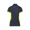 Polo de travail femme respirant avec détails réfléchissants Bleu nuit/jaune fluo – Dassy Veracruz Women