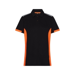Polo de travail respirant avec bandes réfléchissantes Noir/orange – Dassy Veracruz Women