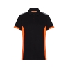 Polo de travail respirant avec bandes réfléchissantes Noir/orange – Dassy Veracruz Women