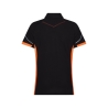 Polo de travail respirant avec bandes réfléchissantes Noir/orange – Dassy Veracruz Women