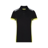 Polo de travail femme respirant avec détails réfléchissants Noir/jaune fluo – Dassy Veracruz Women