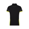 Polo de travail femme respirant avec détails réfléchissants Noir/jaune fluo – Dassy Veracruz Women