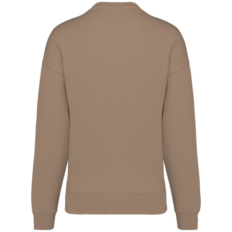 Sweat oversize écoresponsable col rond marron Native Spirit – vue 2