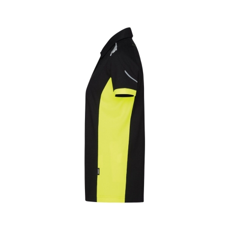 Polo de travail femme respirant avec détails réfléchissants Noir/jaune fluo – Dassy Veracruz Women