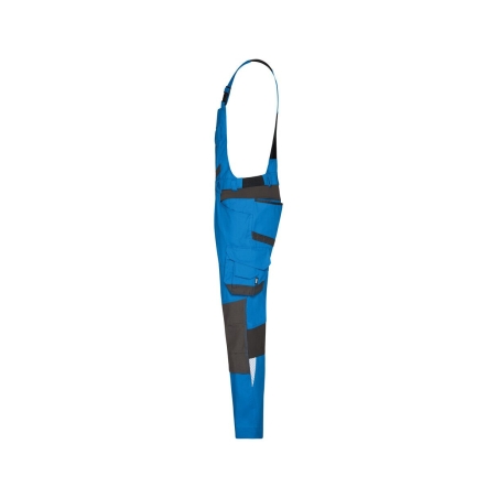 Cotte à bretelles stretch multipoches 4-way Cordura Bleu/gris coupe longue – Dassy Tronix Next