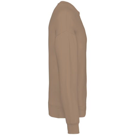 Sweat oversize écoresponsable col rond marron Native Spirit – vue 3