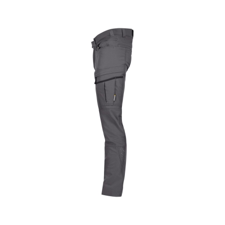 Pantalon de travail stretch slim fit multipoches Gris anthracite coupe longue – Dassy Storax