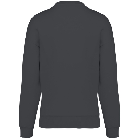 Sweat oversize écoresponsable col rond Gris – Native Spirit – vue 2