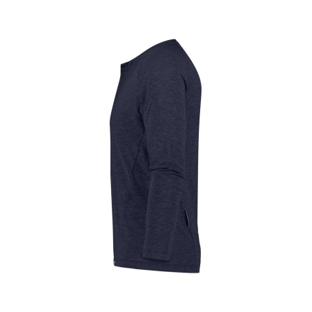 Henley de travail manches longues antibactérien en matières recyclées Bleu nuit – Dassy Serengeti