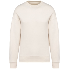Sweat oversize écoresponsable col rond blanc ivoire Native Spirit