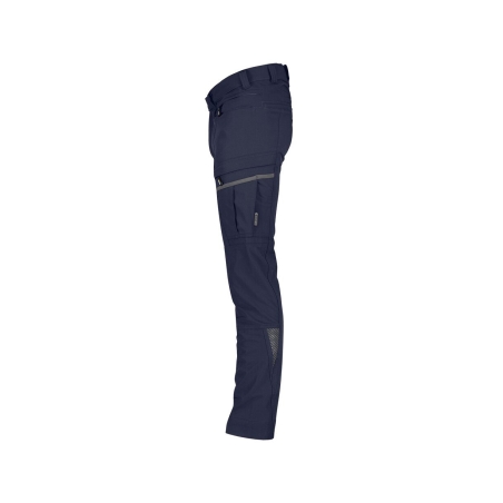 Pantalon de travail stretch slim fit multipoches Bleu nuit coupe longue – Dassy Storax