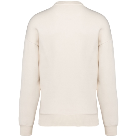 Sweat oversize écoresponsable col rond blanc ivoire Native Spirit – vue 2