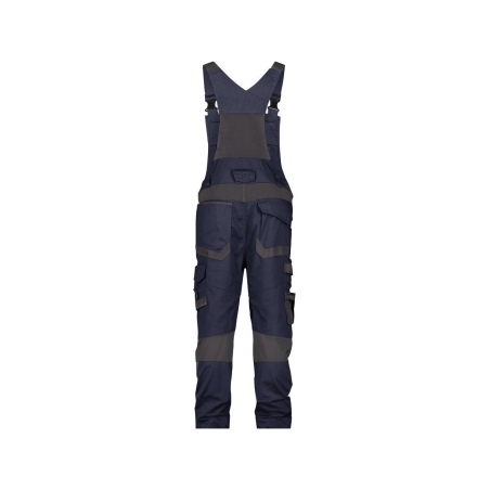Cotte à bretelles stretch multipoches 4-way Cordura Marine/gris coupe longue – Dassy Tronix Next