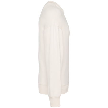 Sweat oversize écoresponsable col rond blanc ivoire Native Spirit – vue 3