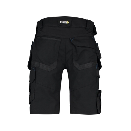 Bermuda de travail multipoches stretch quadri-directionnel Noir – Dassy Trix
