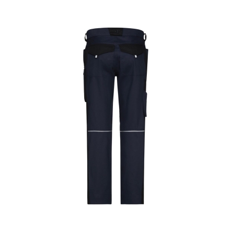 Pantalon de travail femme stretch poches genoux Cordura Marine/noir – Dassy Ponti Flex women