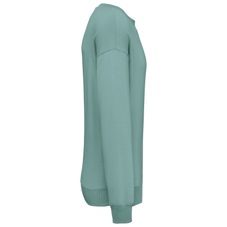 Sweat-shirt oversize écoresponsable col rond Vert jade Native Spirit – vue 3