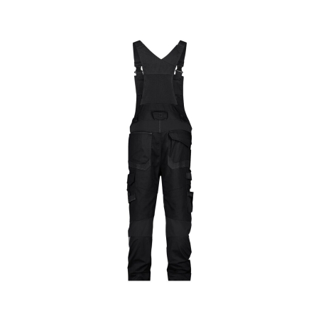 Cotte à bretelles stretch multipoches 4-way Cordura Noir coupe longue – Dassy Tronix Next