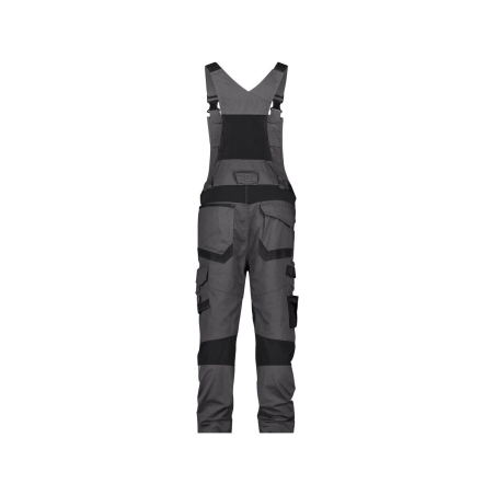 Cotte à bretelles stretch multipoches 4-way Cordura Gris/noir coupe longue – Dassy Tronix Next