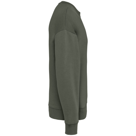 Sweat oversize écoresponsable col rond Vert Khaki Native Spirit – vue 3