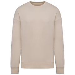 Sweat oversize écoresponsable col rond beige Native Spirit
