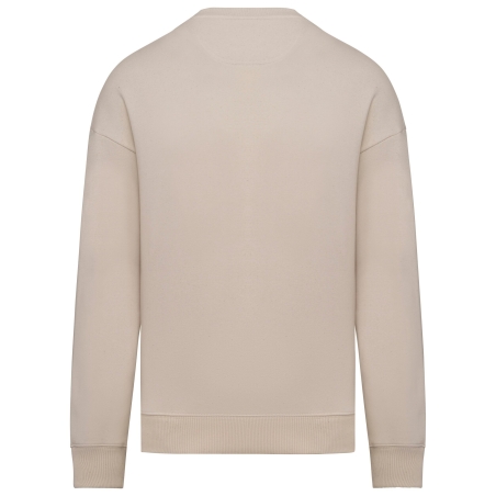 Sweat oversize écoresponsable col rond beige Native Spirit – vue 2