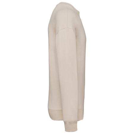 Sweat oversize écoresponsable col rond beige Native Spirit – vue 3