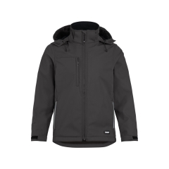 Veste softshell imperméable coupe-vent capuche amovible Gris – Dassy PURE