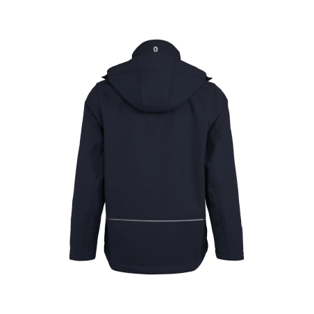 Veste softshell imperméable coupe-vent capuche amovible Marine – Dassy PURE