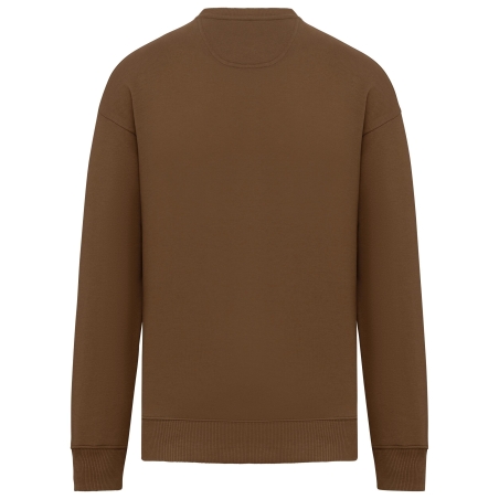 Sweat-shirt oversize écoresponsable col rond Marron Native Spirit – vue 2