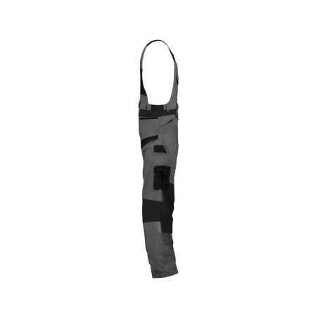 Cotte à bretelles stretch multipoches 4-way Cordura Gris/noir coupe courte – Dassy Tronix Next