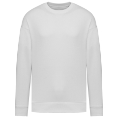 Sweat oversize écoresponsable col rond blanc Native Spirit