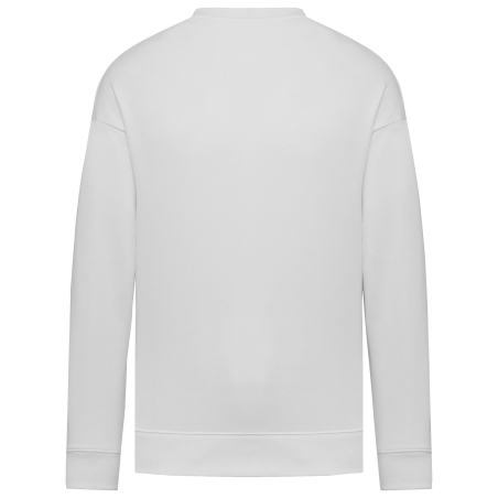 Sweat oversize écoresponsable col rond blanc Native Spirit – vue 2
