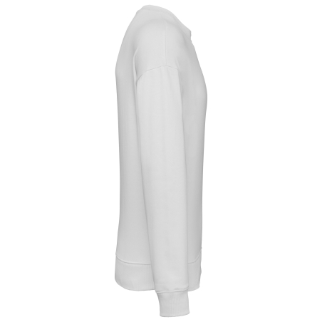 Sweat oversize écoresponsable col rond blanc Native Spirit – vue 3