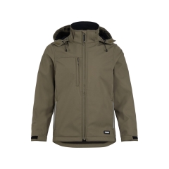 Veste softshell imperméable coupe-vent capuche amovible Kaki – Dassy PURE