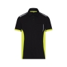 Polo de travail respirant avec bandes réfléchissantes Noir/jaune fluo – Dassy Veracruz