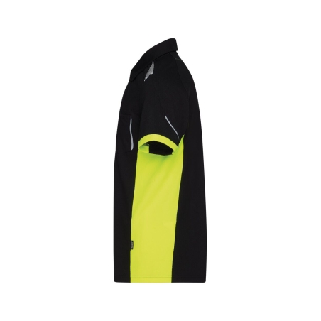 Polo de travail respirant avec bandes réfléchissantes Noir/jaune fluo – Dassy Veracruz