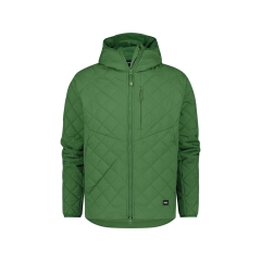 Veste isolante matelassée stretch rembourrage thermique Sorona Vert orme – Dassy Tama