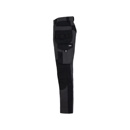 Pantalon de travail multipoches stretch quadri-directionnel Gris/noir coupe courte – Dassy Rossi Flex