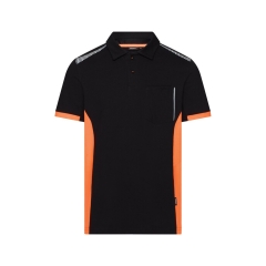 Polo de travail respirant avec bandes réfléchissantes Noir/orange – Dassy Veracruz