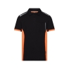 Polo de travail respirant avec bandes réfléchissantes Noir/orange – Dassy Veracruz