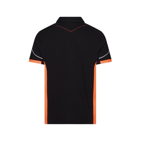 Polo de travail respirant avec bandes réfléchissantes Noir/orange – Dassy Veracruz