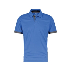 Polo de travail manches courtes anti-UV UPF 50+ antibactérien Bleu azur/gris anthracite – Dassy Traxion