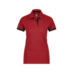 Polo de travail femme coupe cintrée anti-UV respirant Rouge/noir – Dassy Traxion Next Women