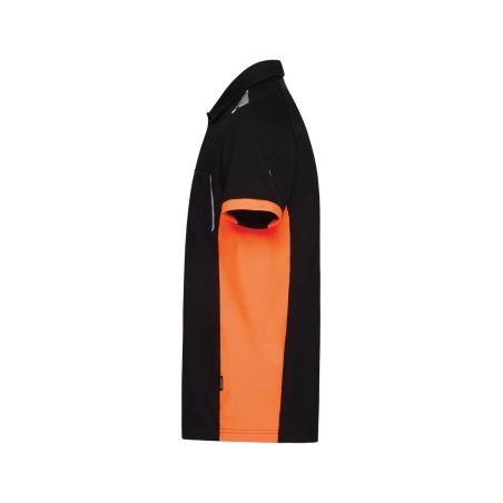 Polo de travail respirant avec bandes réfléchissantes Noir/orange – Dassy Veracruz